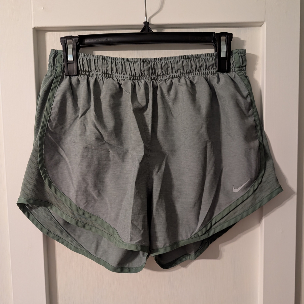 Nike Women's Athletic Shorts in Gray and Green